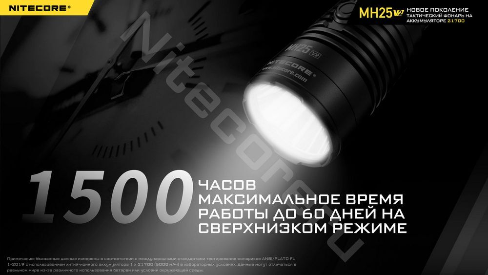 MH25V2 HUNTING KIT, high performance LED 1300Люмен 1500ч 475м Комплект:21700. NFR40.NFG40.RSW3
